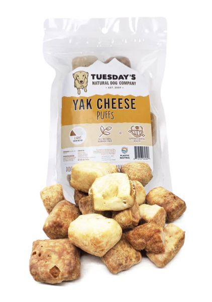 Tueday&#39;s Dog Yak Cheese Puffs 4oz