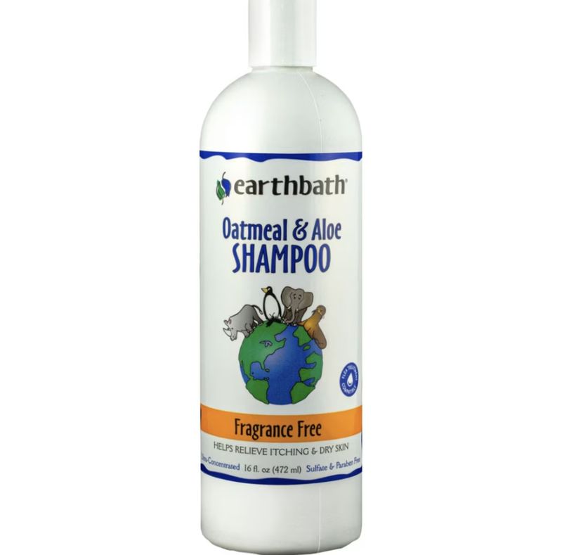 Earthbath Oatmeal &amp; Aloe Pet Shampoo Fragrance Free 16oz