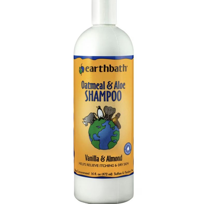 Earthbath Oatmeal &amp; Aloe Pet Shampoo Vanilla &amp; Almond 16oz