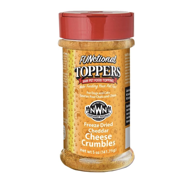 Northwest Naturals Dog &amp; Cat Freeze Dried Topper Cheddar Cheese Crumbles 5oz