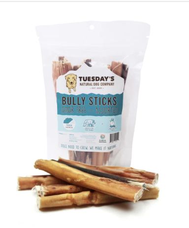 Tuesday&#39;s Dog  Odor Free Bully Sticks 8oz, Size: 6inch