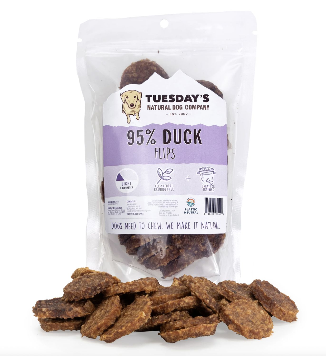 Tuesday&#39;s Dog Duck Flips 8.5oz