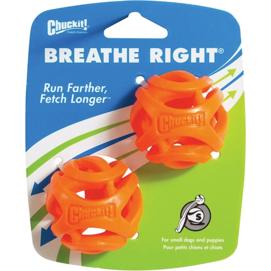 Chuckit! Dog Breathe Right Fetch Ball Small 2 Pack