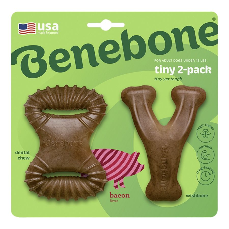 Benebone Dog Wishbone and Dental Tiny 2-Pack
