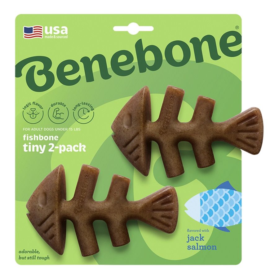 Benebone Dog Fishbone Tiny 2-Pack