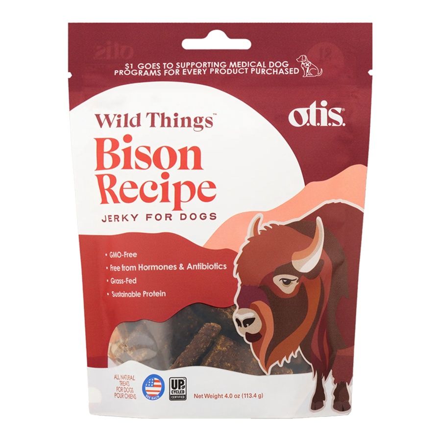 Otis Dog Wild Things Bison Jerky 4oz
