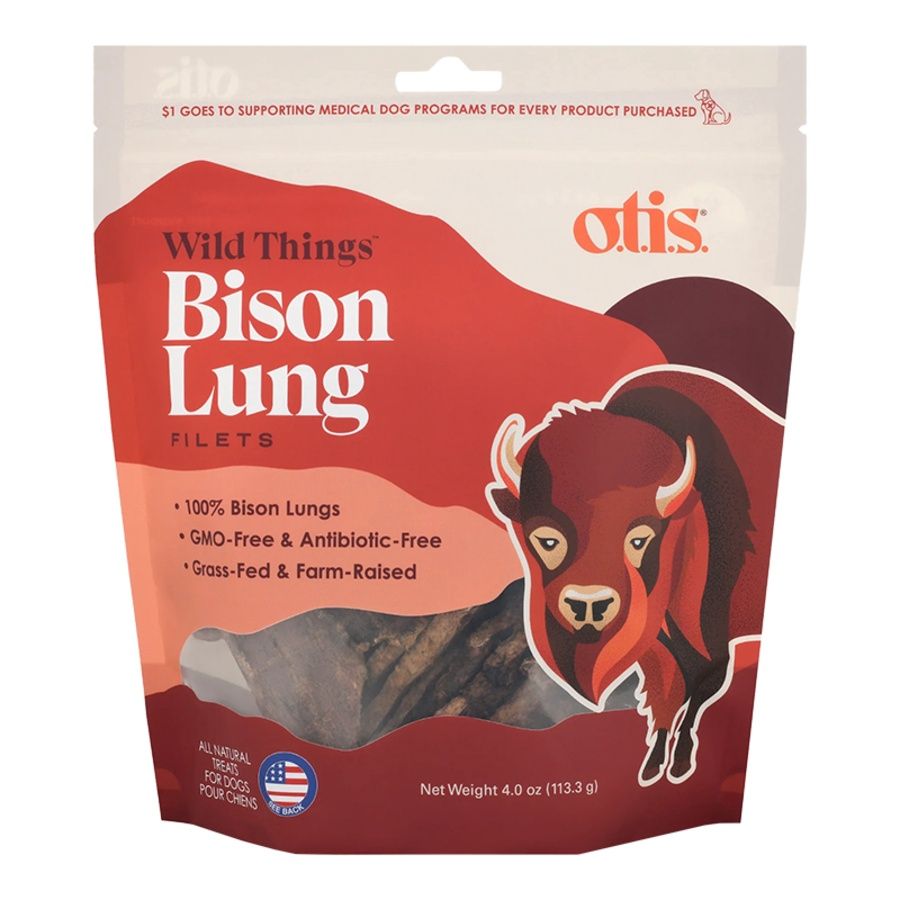 Otis Dog Wild Things Grain Free Bison Lung 4oz