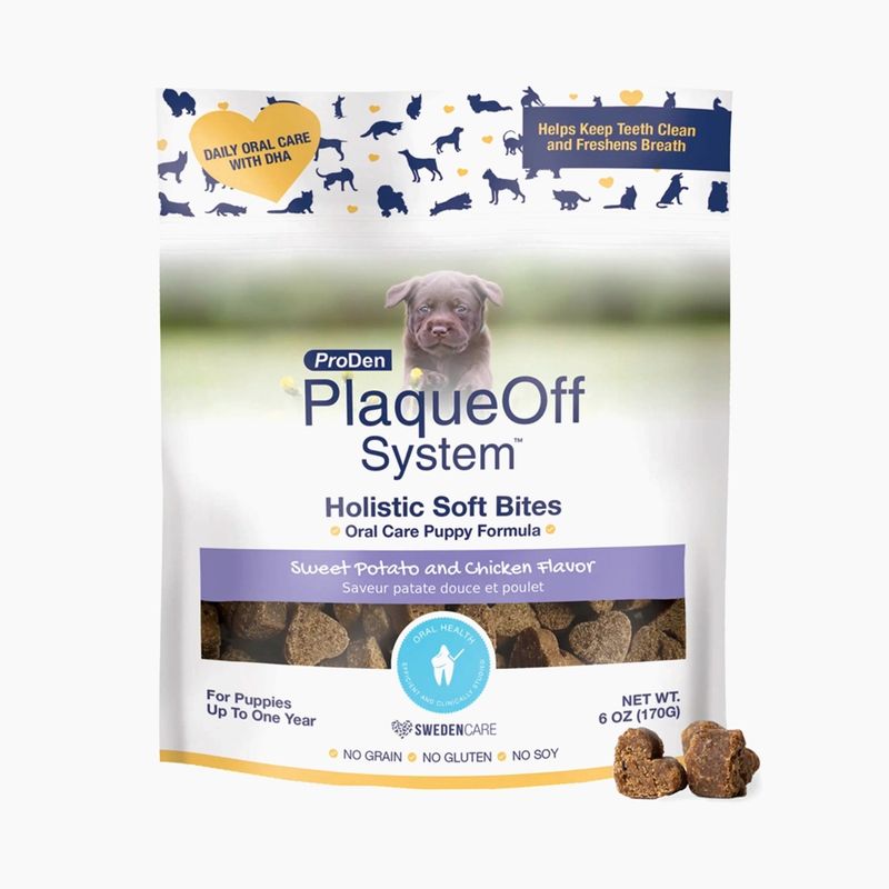 ProDen PlaqueOff Dog Soft Bites for Puppies Sweet Potato &amp; Chicken 6oz