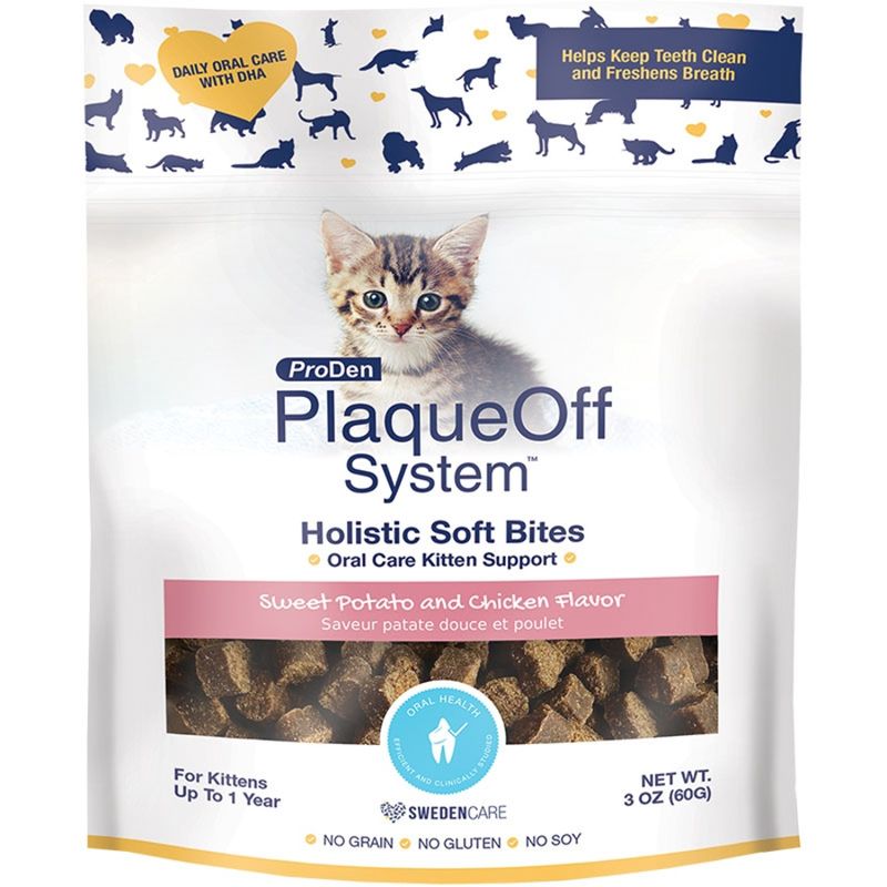 ProDen PlaqueOff Cat Soft Bites for Kittens Sweet Potato &amp; Chicken 3oz