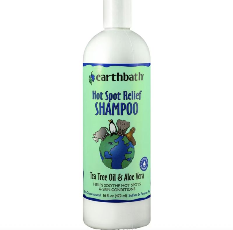 Earthbath Hot Spot Relief Pet Shampoo Tea Tree &amp; Aloe 16oz