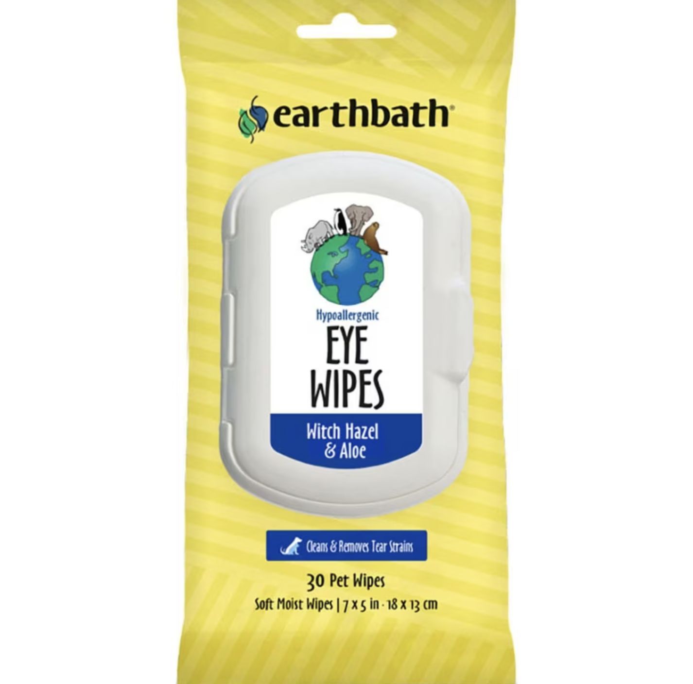 Earthbath Hypoallergenic Eye Wipes Hazel &amp; Aloe 30ct