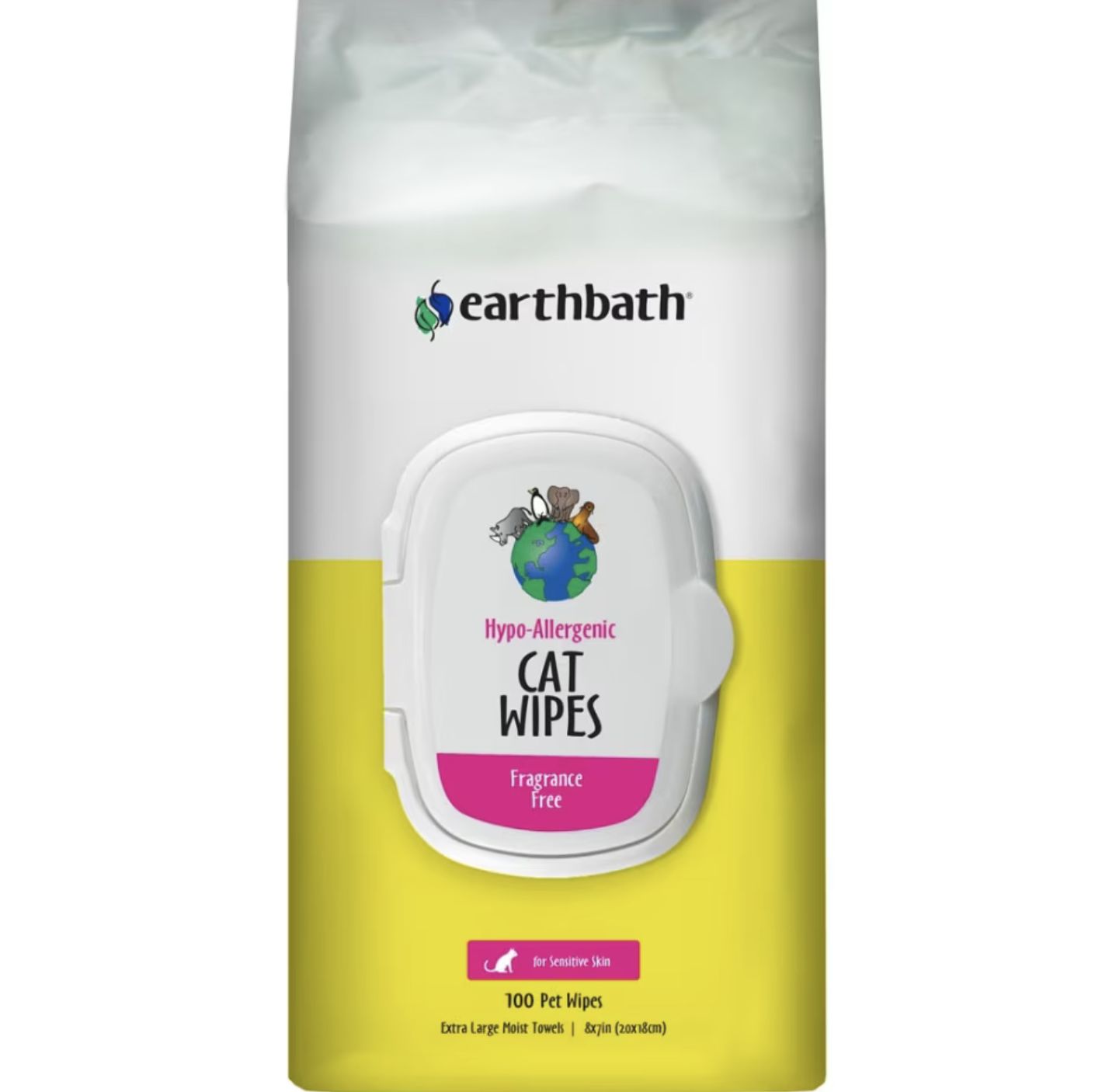 Earthbath Cat Hypoallergenic Grooming Wipes 100