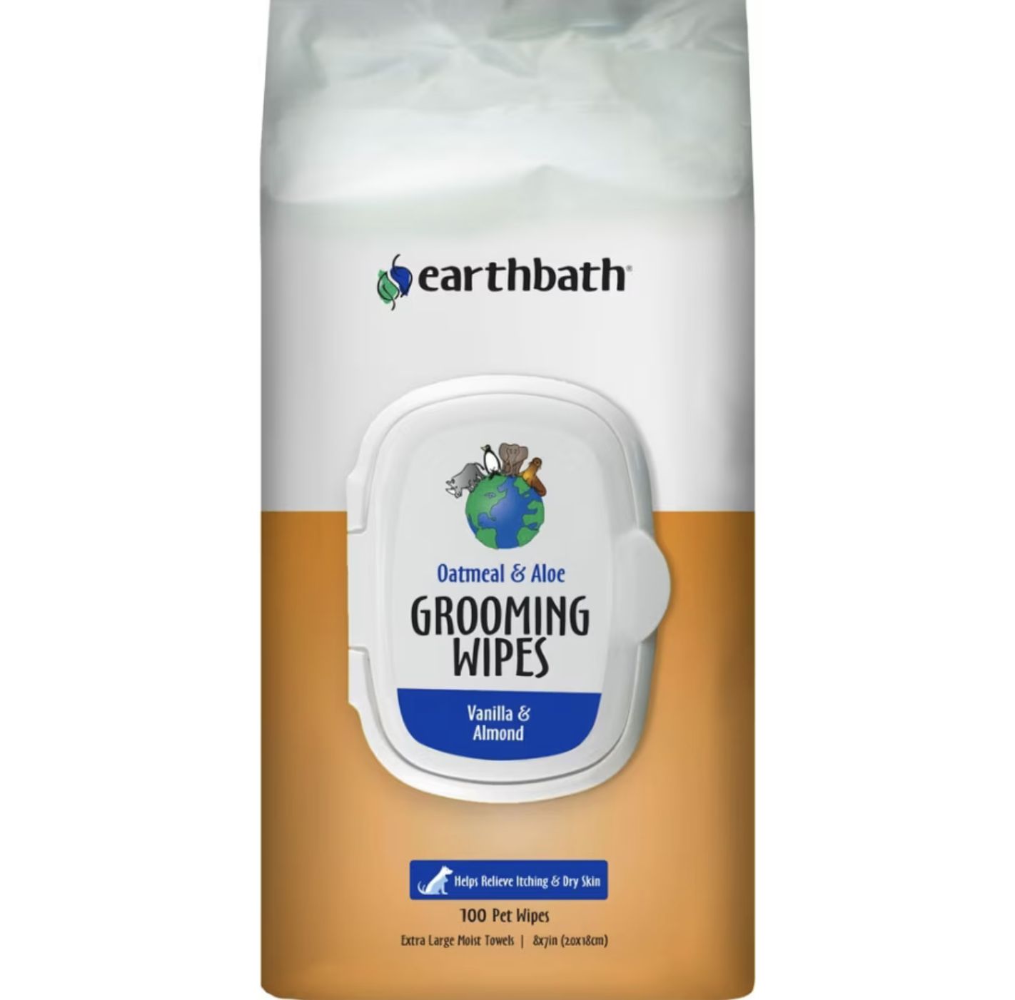 Earthbath Grooming Wipes Vanilla &amp; Almond 100ct