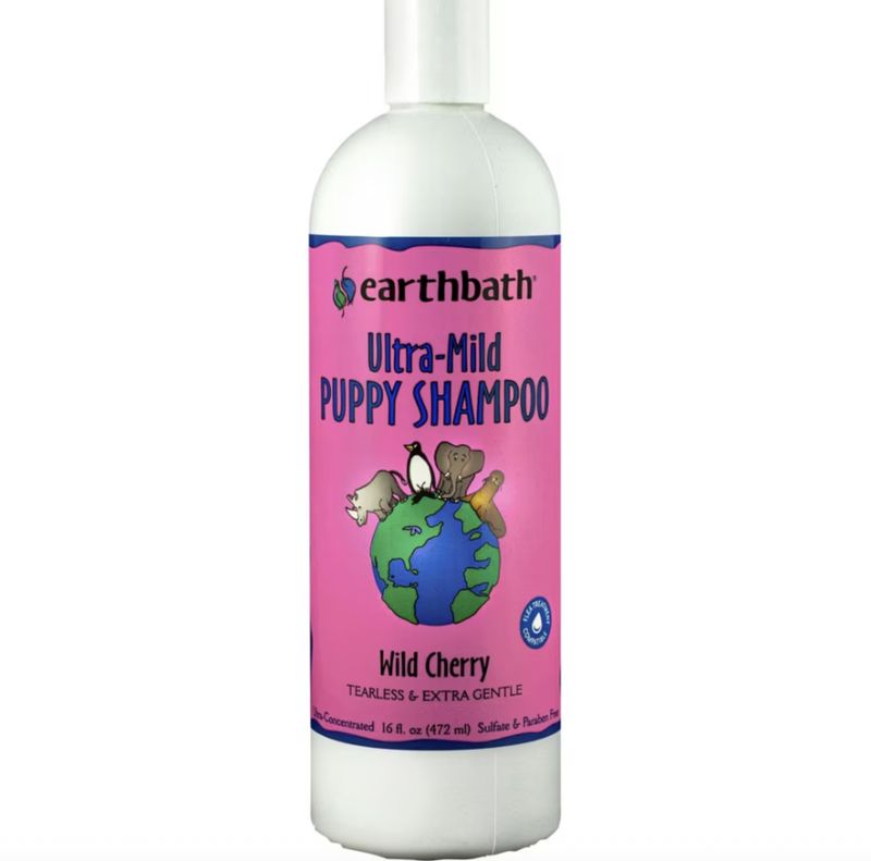 Earthbath Puppy Ultra Mild Tearless Shampoo Wild Cherry 16oz