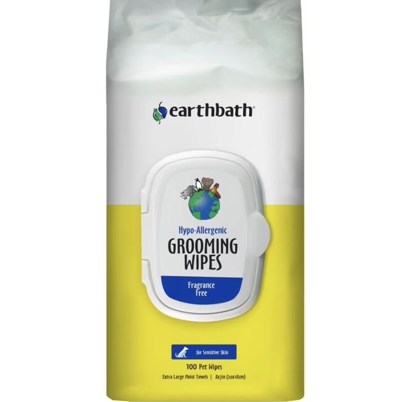 Earthbath Hypoallergenic Grooming Wipes 100ct