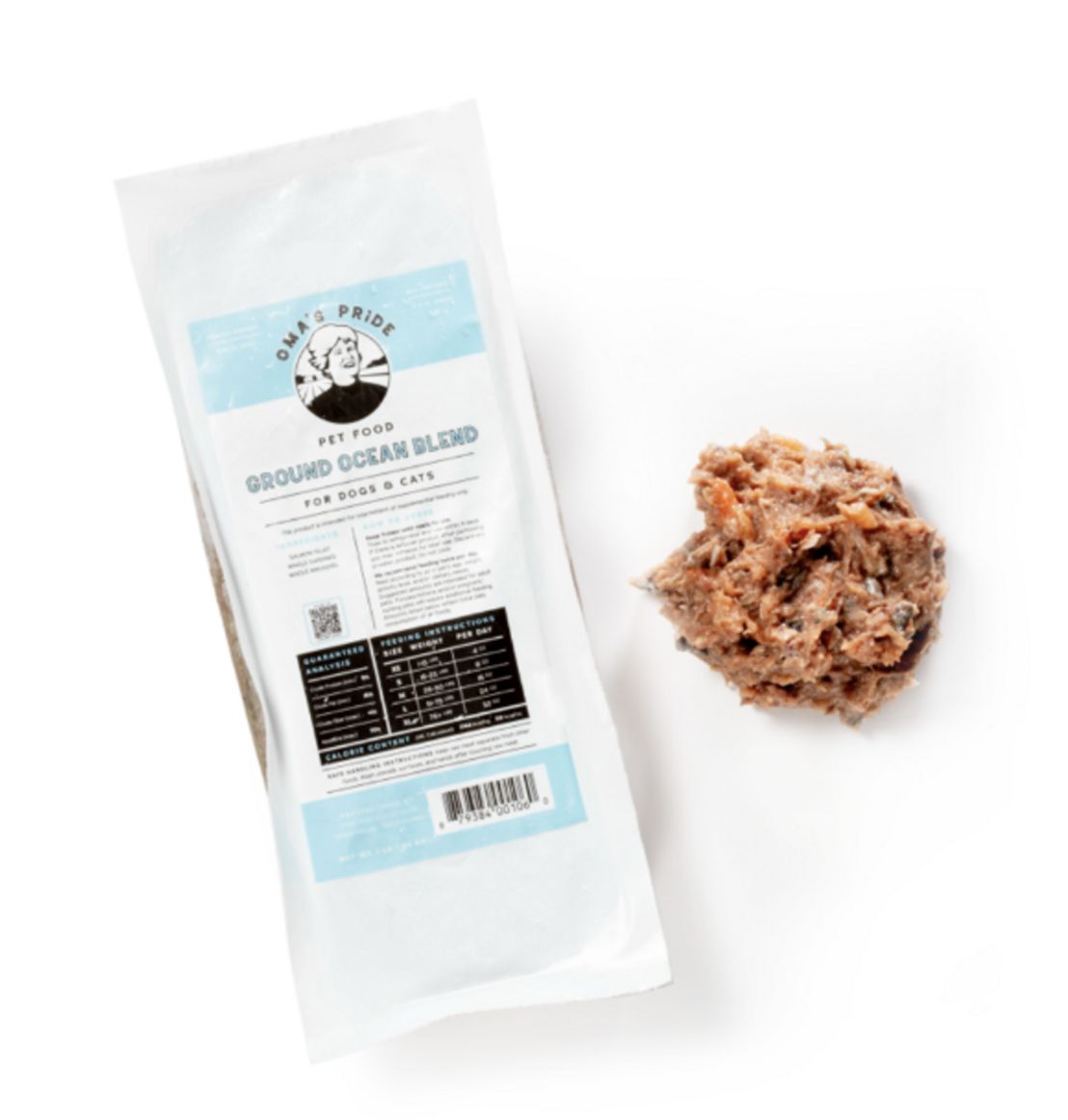 Oma's Pride Dog Frozen Ground Ocean Blend 1lb