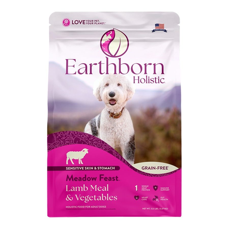 Earthborn Dog Grain Free Sensitive Skin &amp; Stomach Lamb 12.5lb