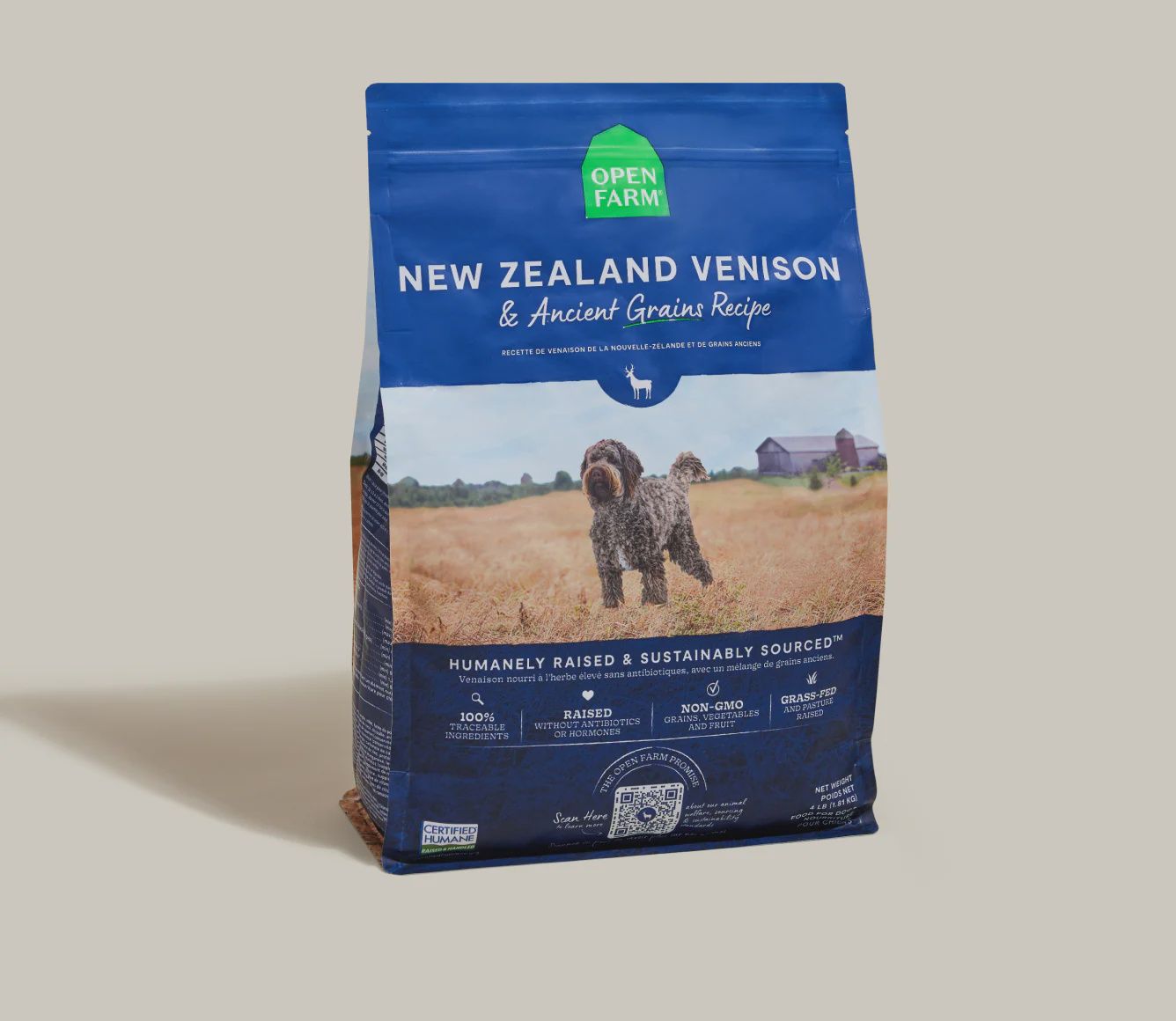 Open Farm Dog Ancient Grains Venison 22lb