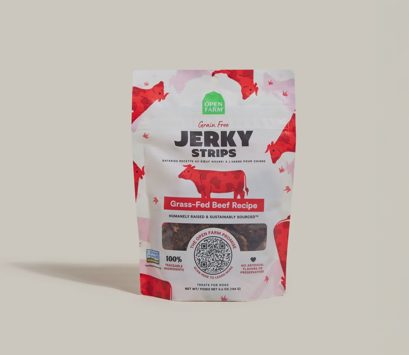 Open Farm Dog Jerky Strips Beef 5.6oz