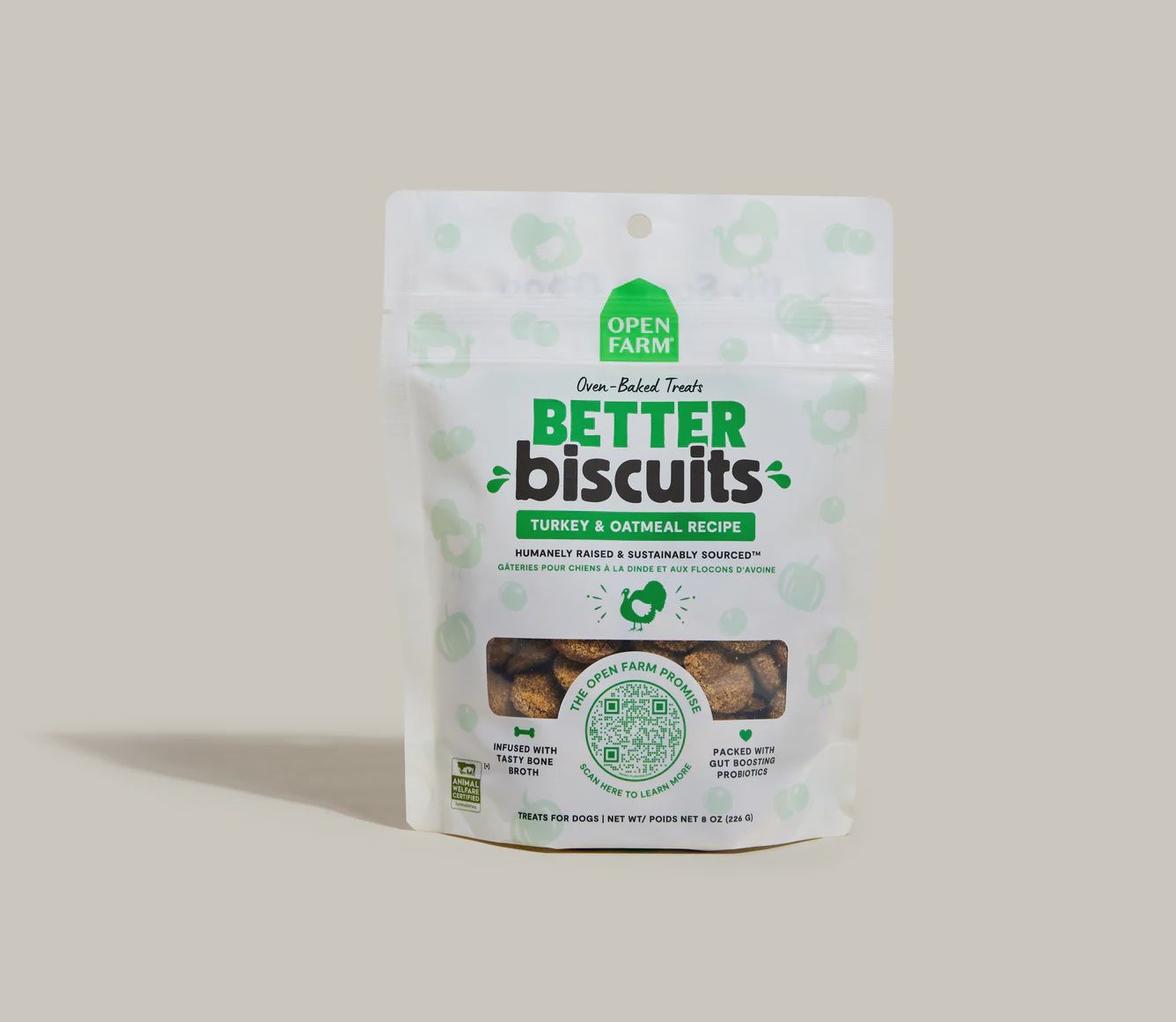 Open Farm Dog Better Biscuits Turkey &amp; Oatmeal 8oz