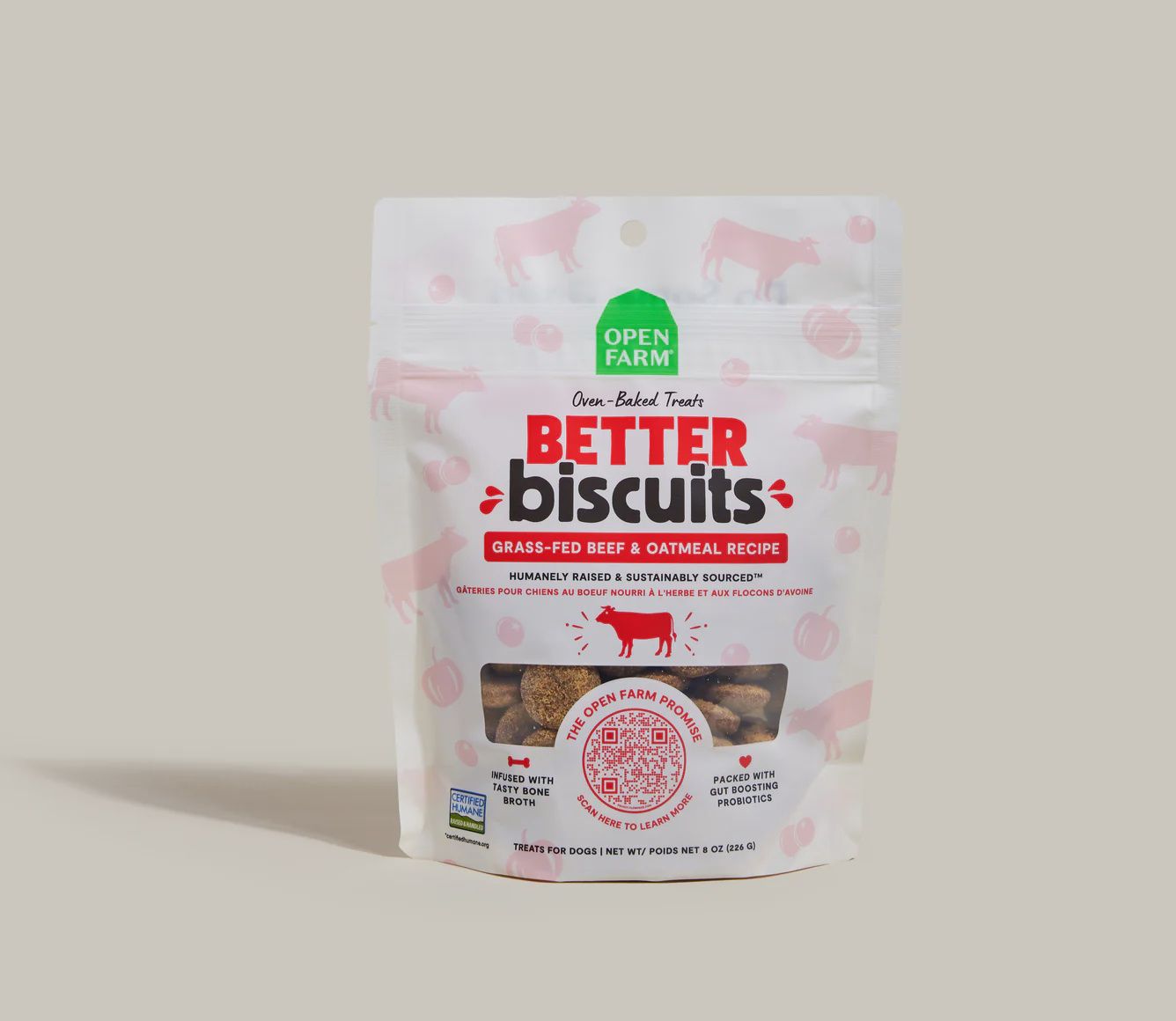 Open Farm Dog Better Biscuits Grass Fed Beef 8oz