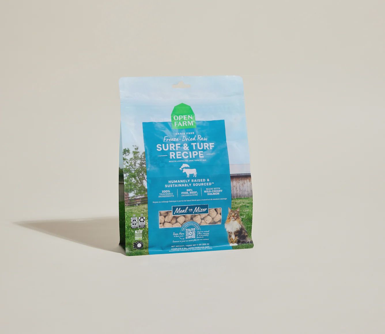 Open Farm Cat Freeze Dried Raw Morsels Surf &amp; Turf, Size: 9oz