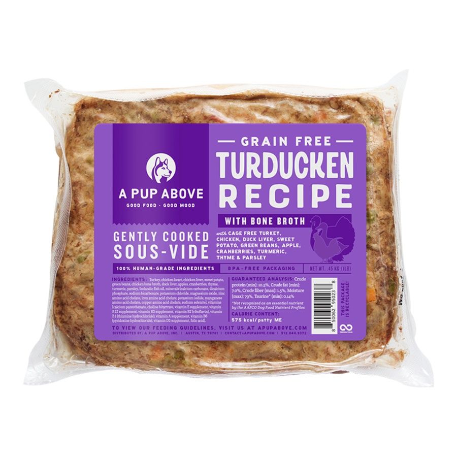 A Pup Above Frozen Gently Cooked Turducken, Size: 1b Square