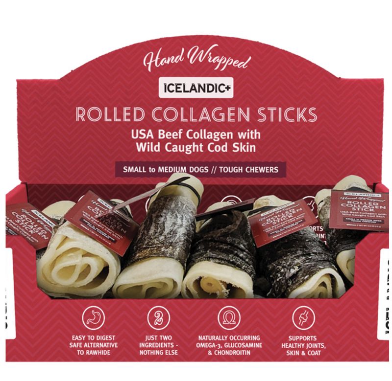 Icelandic Dog Beef Collagen Stick With Fish