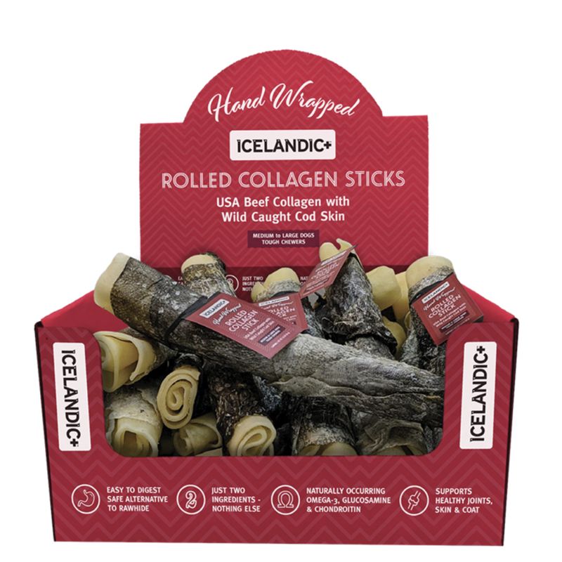 Icelandic Dog Beef Collagen Stick With Fish