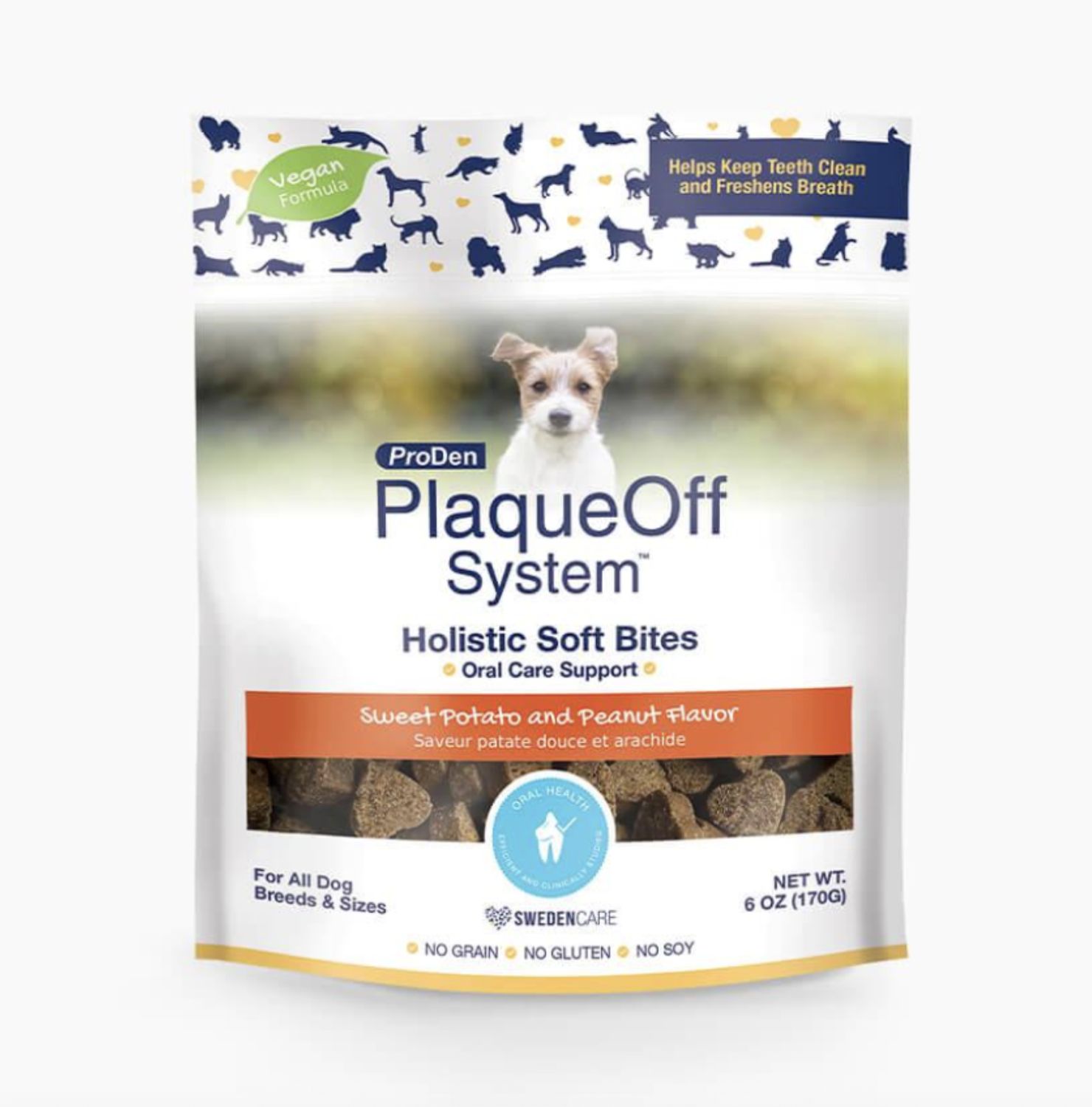 ProDen PlaqueOff Dog Soft Bites Sweet Potato &amp; Peanut Butter 6oz