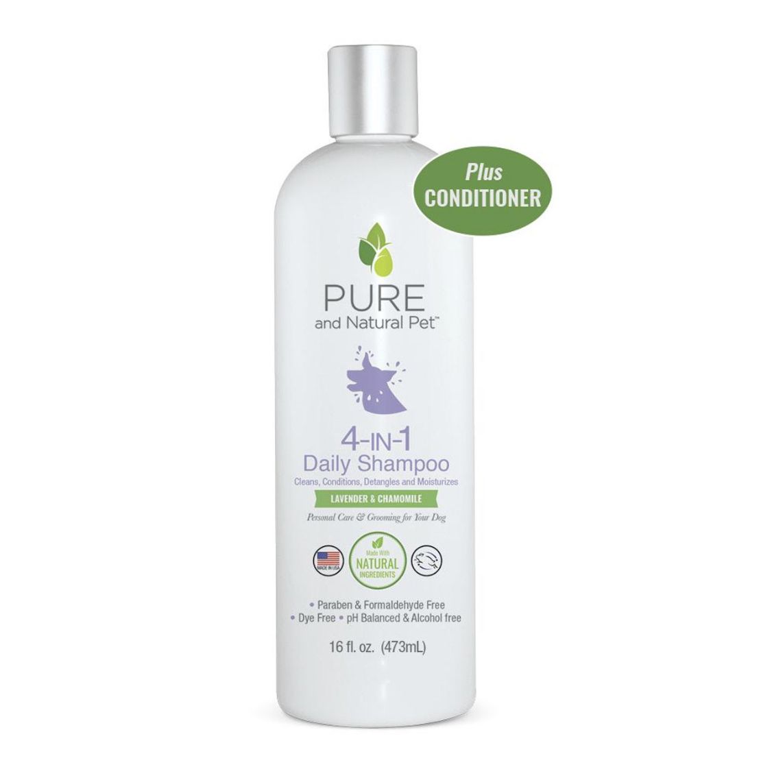 Pure and Natural Pet Shampoo 4 in1 Daily 16oz