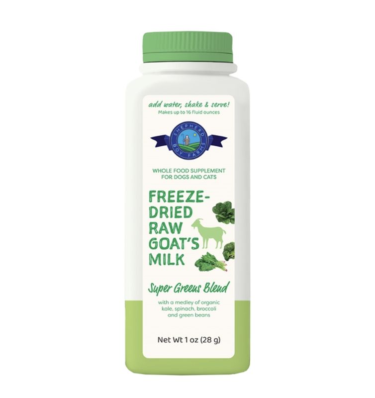 Shepherd Boy Farms Dog &amp; Cat Freeze-Dried Raw Goat Milk Super Green