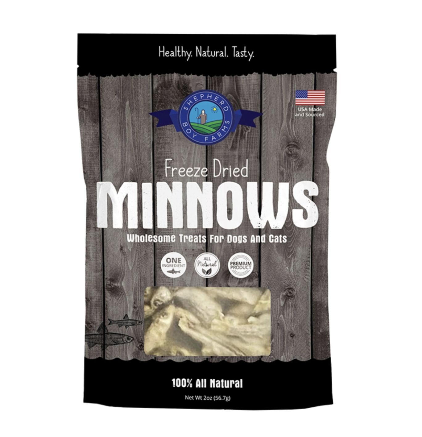 Shepherd Boy Farms Dog &amp; Cat Freeze-Dried Minnows 2oz
