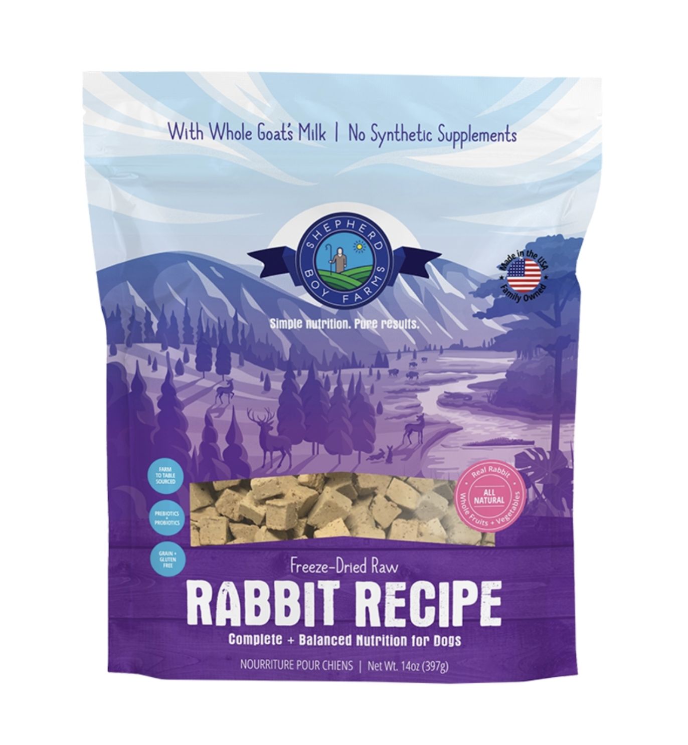 Shepherd Boy Farms Dog Freeze-Dried Rabbit 14oz