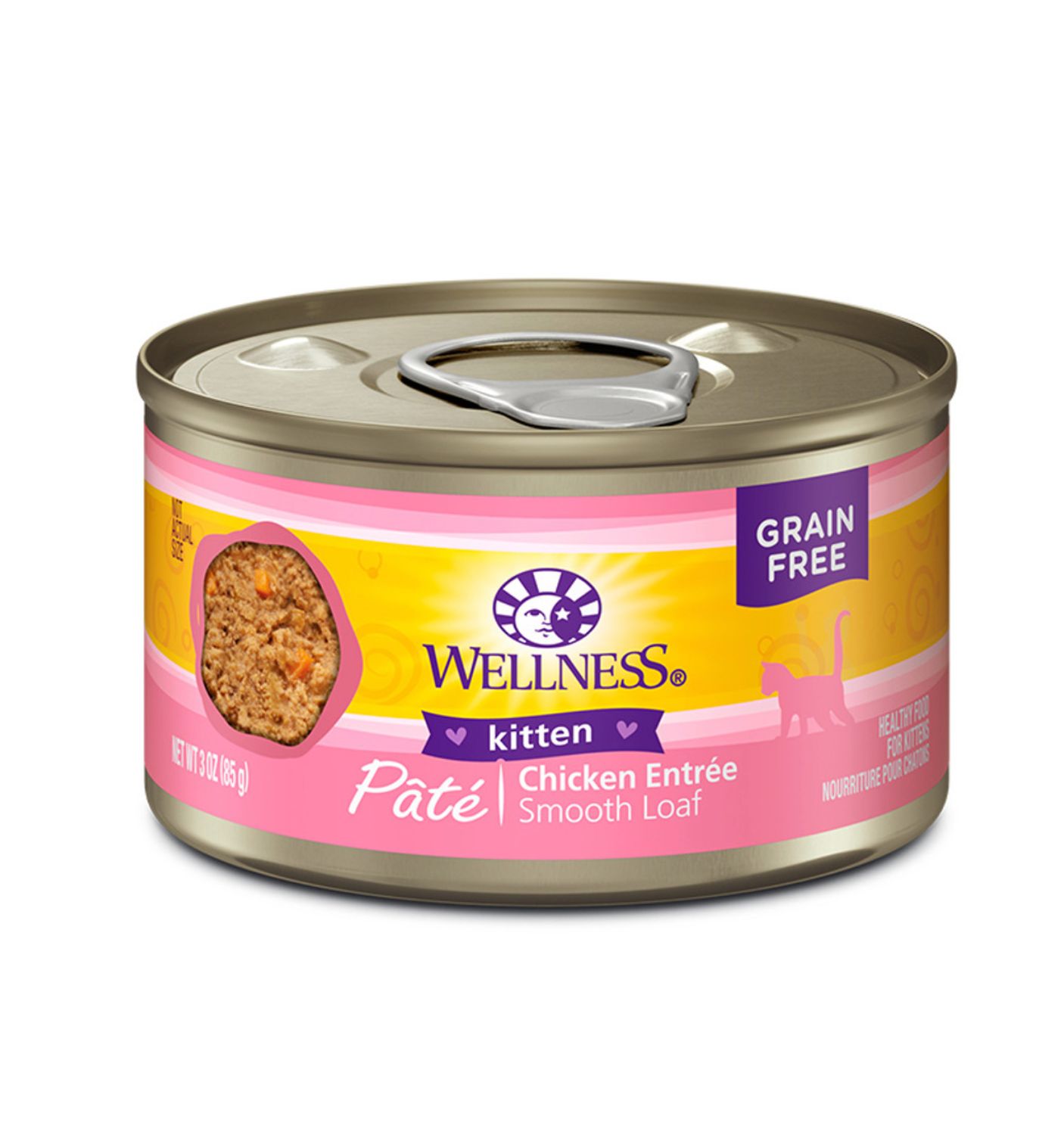 Wellness Cat Can Kitten Chicken Pate 3oz