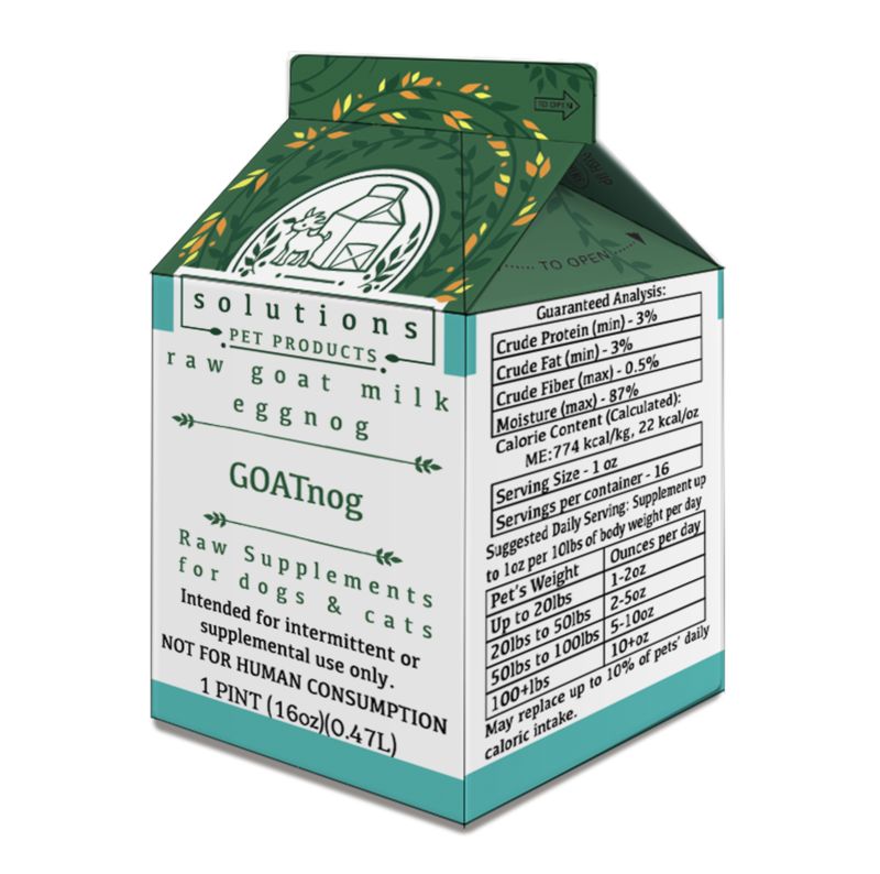 Solutions Frozen Raw Goat Milk Goat-Nog