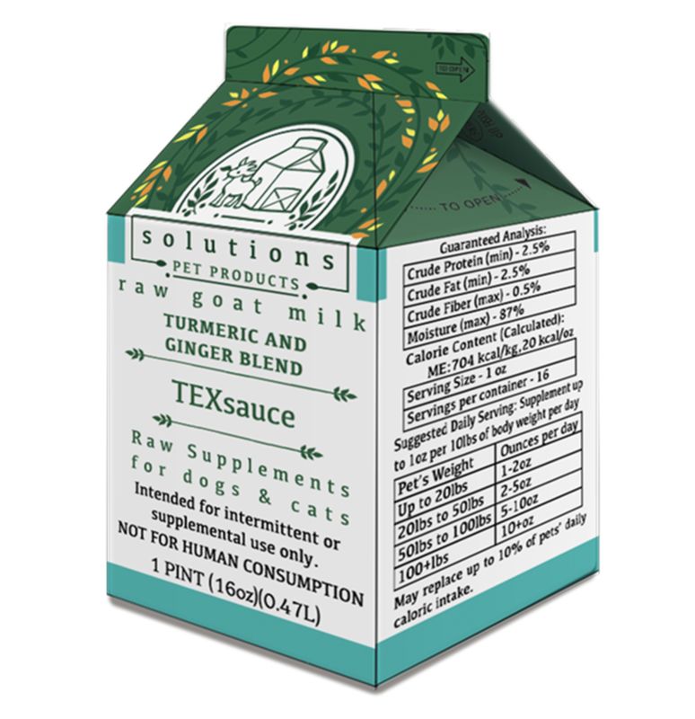 Solutions Frozen Raw Goat Milk TEXsauce 16oz