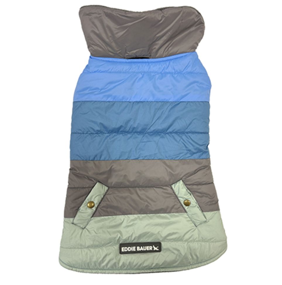 Petrageous Eddie Bauer Flora Colorblock Parka Gray/Blue, Size: X-Small