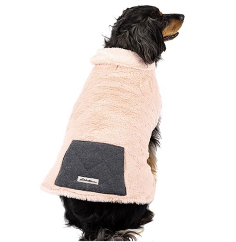 Petrageous Eddie Bauer Laurel Faux Fur Reversible Vest Pink/Gray