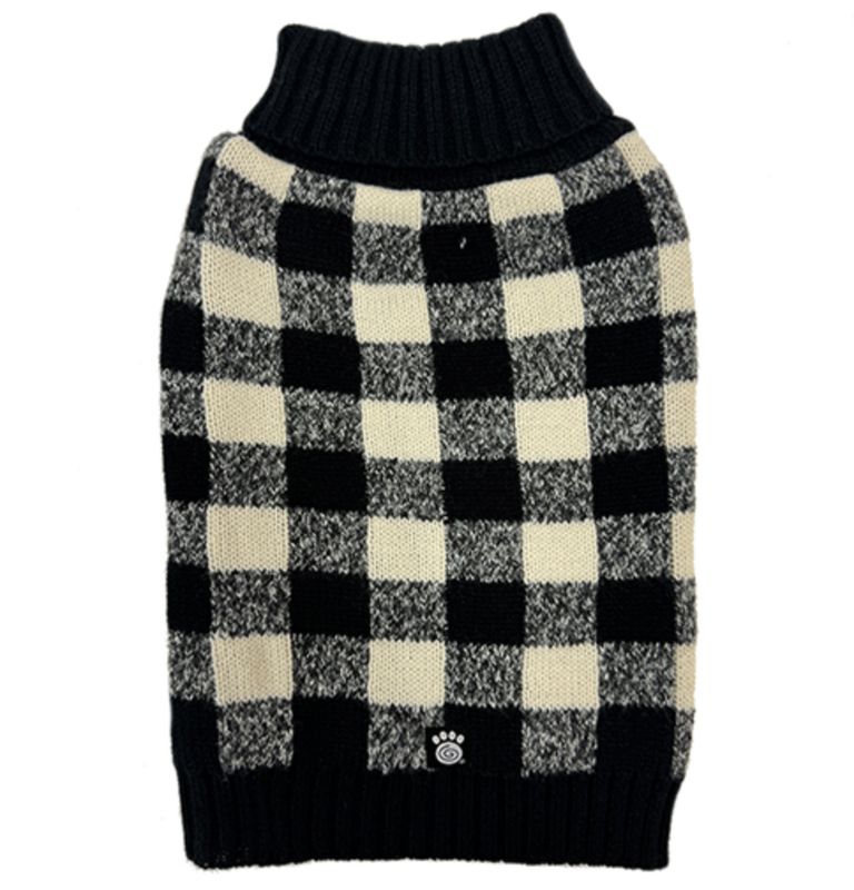 Petrageous Buffalo Check Sweater Black/Oatmeal