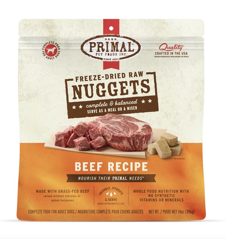 Primal Dog Freeze Dried Nuggets Beef 14oz