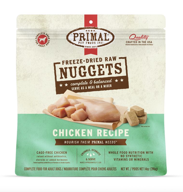 Primal Dog Freeze Dried Nuggets Chicken 14oz