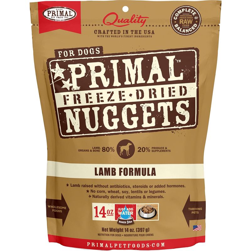 Primal Dog Freeze Dried Nuggets Lamb 14oz