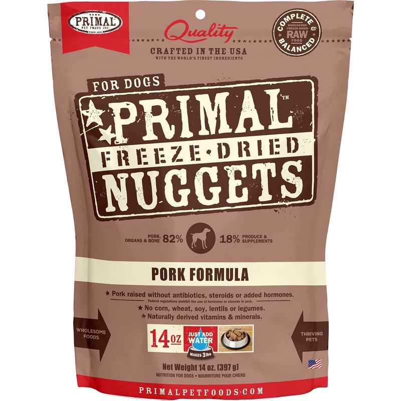 Primal Dog Freeze Dried Nuggets Pork 14oz