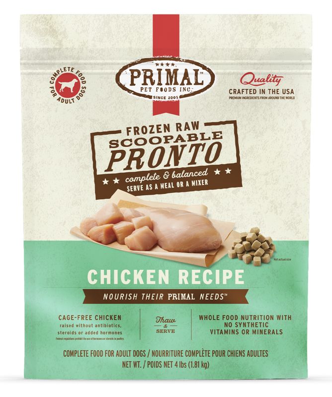 Primal Dog Frozen Pronto Raw Chicken 4lb