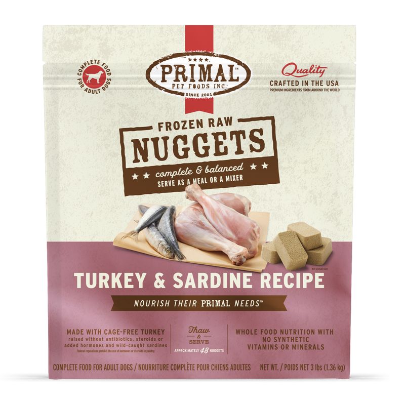 Primal Dog Frozen Raw Turkey &amp; Sardine