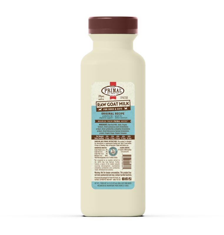 Primal Frozen Raw Goat Milk