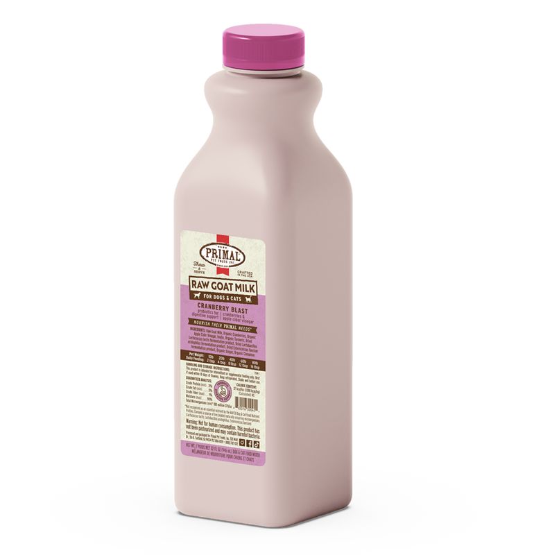 Primal Frozen Raw Goat Milk Cranberry Blast