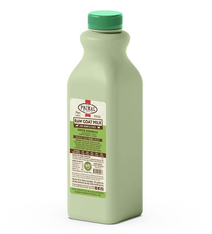 Primal Frozen Raw Goat Milk Green Goodness