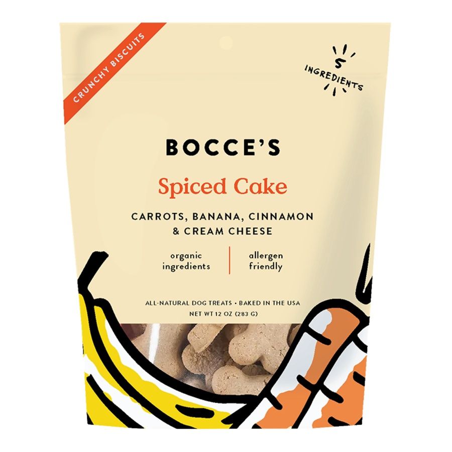 Bocce&#39;s Dog Crunchy Biscuits Spiced Cake 12oz